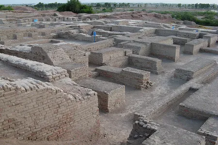 The ruins at Mohenjo-Daro, built by an ancient Indus Valley Civilization.