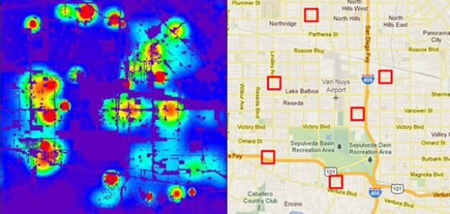 Computers predict a city’s crime hot spots.