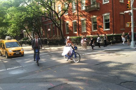 Parties, work, and honeymoons, all on a bike.