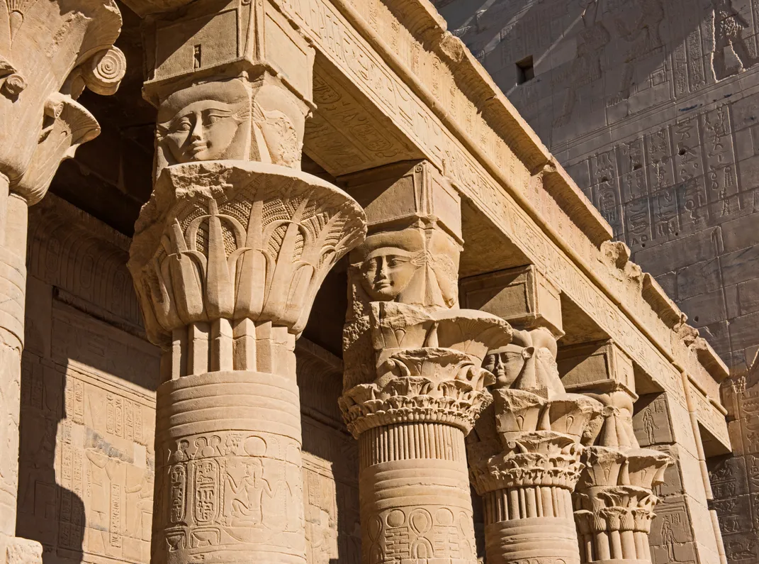 Architectural detail, Temple of Philae, near Aswan