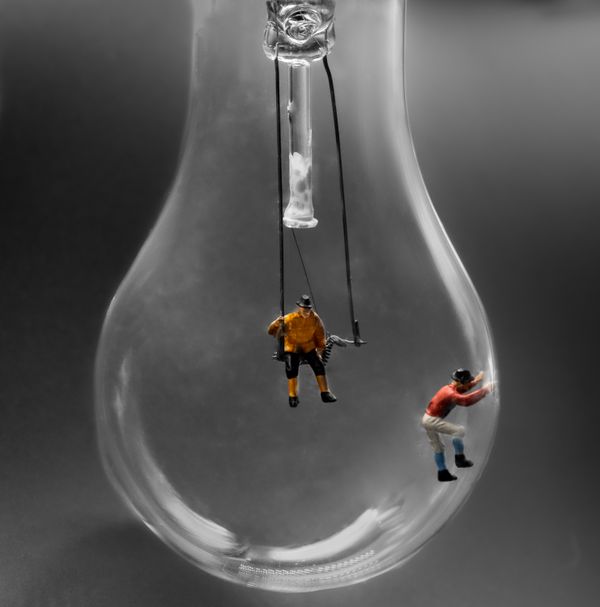 Hanging out in a light bulb thumbnail