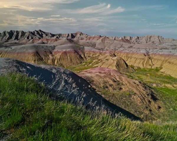 Multi-Color Rolling Hills, Badlands South Dakota National Park thumbnail