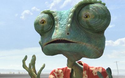 Rango (Johnny Depp) in Rango, from Paramount Pictures and Nickelodeon Movies