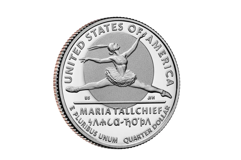 Reverse of U.S quarter showing Maria Tallchief