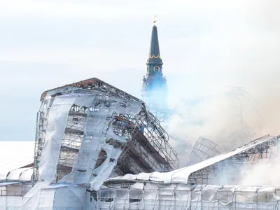 Fire Devastates Copenhagen's Historic Stock Exchange image