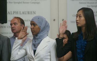 Two of the newest U.S. citizens who were naturalized on Sept. 20, 2010.