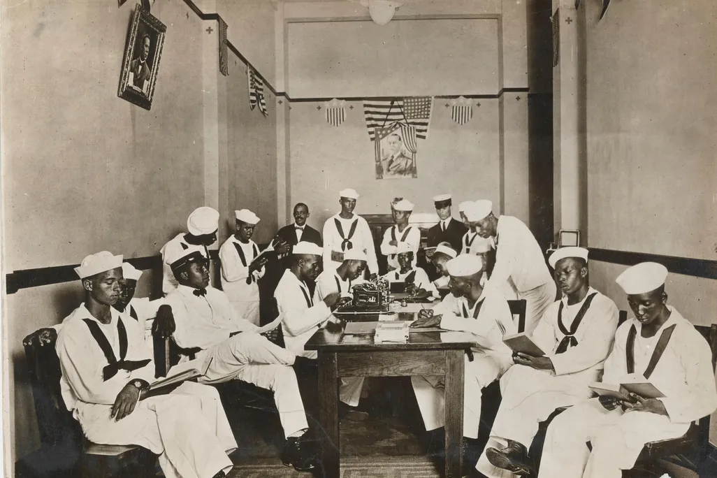 Sailors in Red Cross Rest Room during WWI