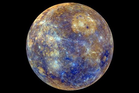 Yum! A candy-colored view of the planet Mercury shows differences in its chemical makeup.