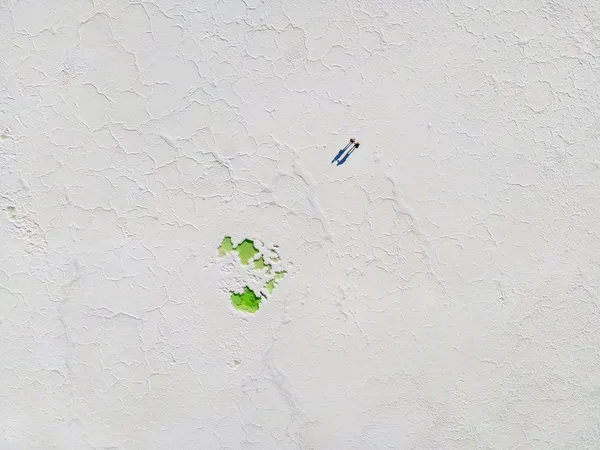 The Chaka Salt Lake in Qinghai Province, China.