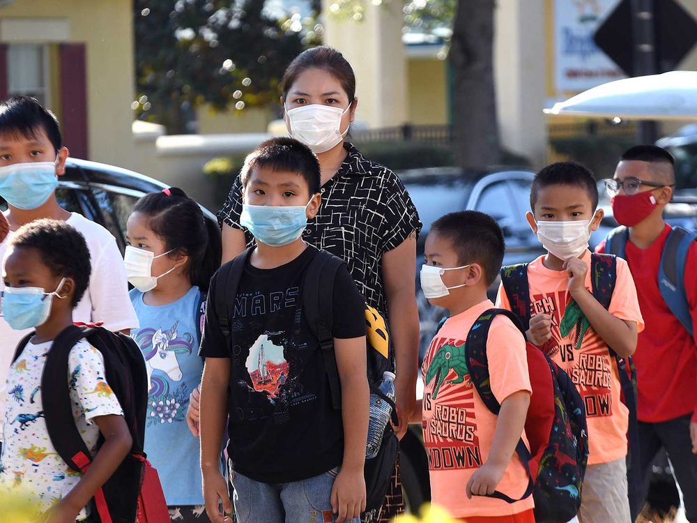 Kids Wearing Masks to Protect Against Covid-19