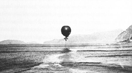 The Eagle headed across the harbor at Dane