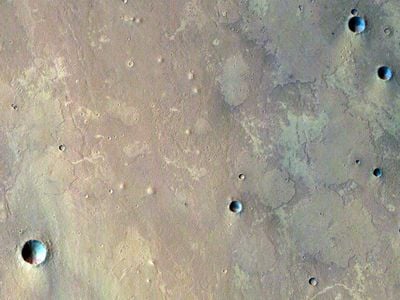 Mars’ Chryse Planitia region is peppered with small hills topped with craters that might be mud volcanoes. 