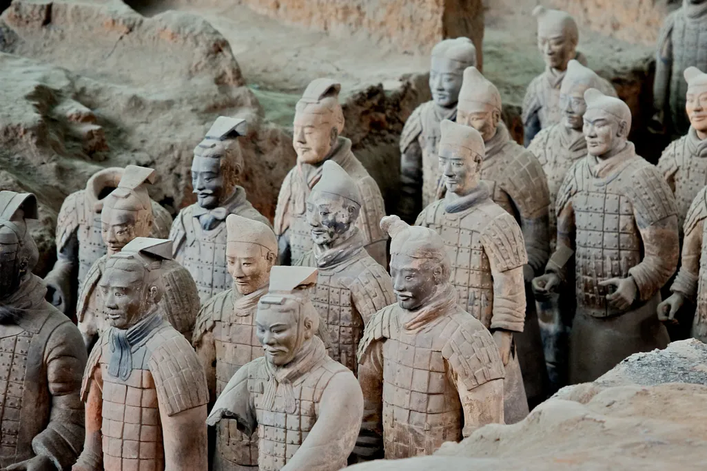 View of soldiers in the Terra-cotta Army