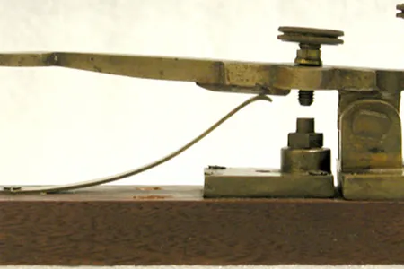 This is a replica of an early telegraph key used by Morse and Vail. (Smithsonian National Museum of American History)