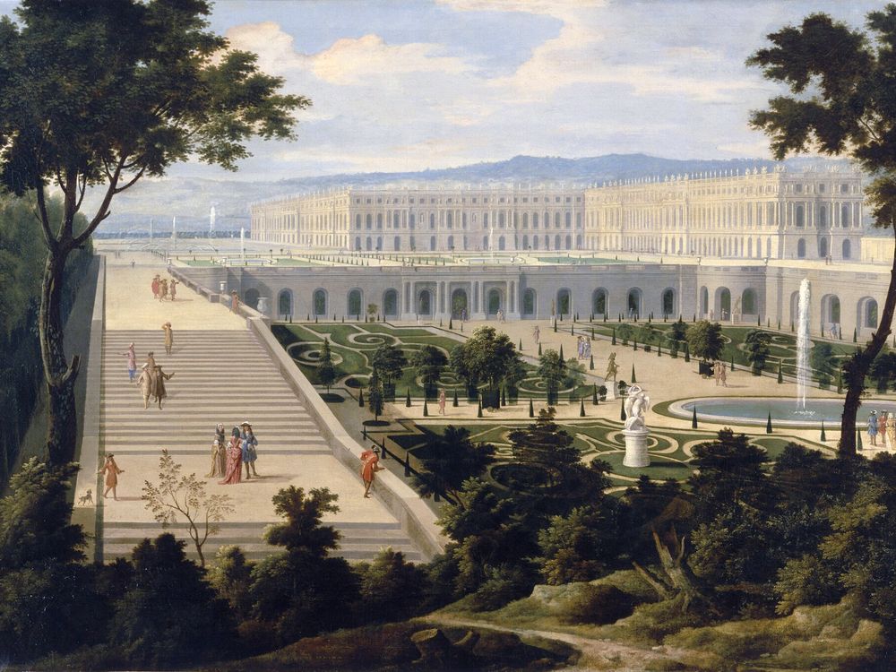 View of the Orangerie in 1695 as painted by Étienne Allegrain and Jean-Baptiste Martin