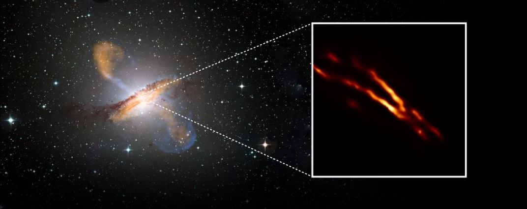 black hole at the center of the Centaurus A galaxy