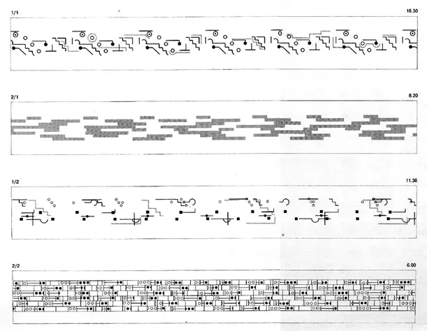 Brian Eno’s graphic notation for Music for Airports