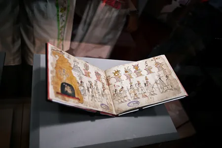 On display in Mexico City&rsquo;s National Museum of Anthropology, the pictorial manuscript is opened to a folio that depicts eight Indigenous communities preparing for their voyage to&nbsp;Tenochtitlan, the eventual Aztec capital.