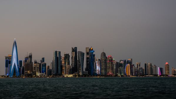 Doha city at dusk. thumbnail