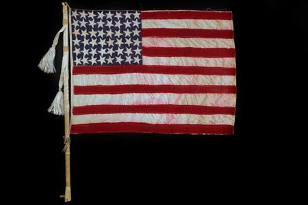 Hand-stitched American flag