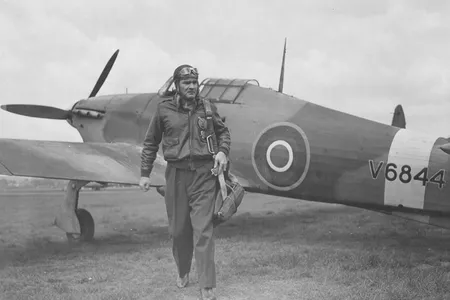 When a pilot suffered an eye injury while flying a Hawker Hurricane Mk. I, Harold Ridley treated him and made a discovery that would benefit people afflicted with cataracts.