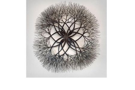 Ruth Asawa, Untitled (S.557, Wall-Mounted Tied Wire, Closed Center Twelve-Petaled Form Based on Nature), bronze wire, 38 x 38 x 12 in.