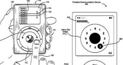 Steve Jobs' patent for the iPod classic included the scroll wheel.