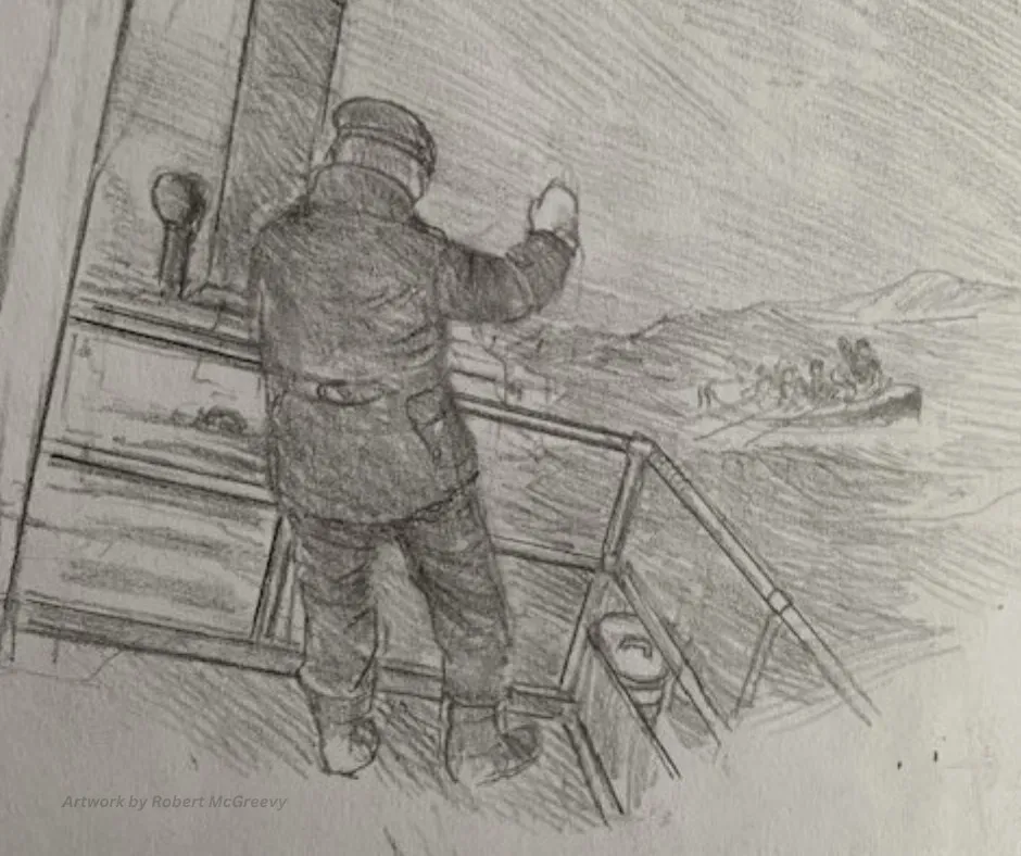 Sketch of Captain Burke