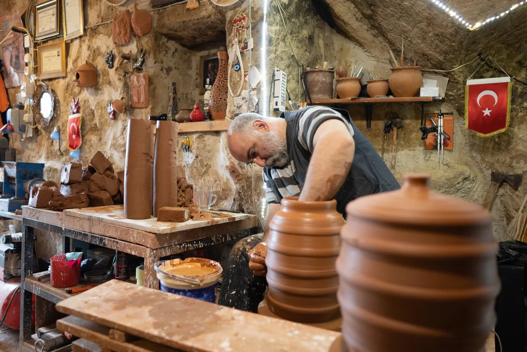Local potter at work, Avanos, Cappadocia