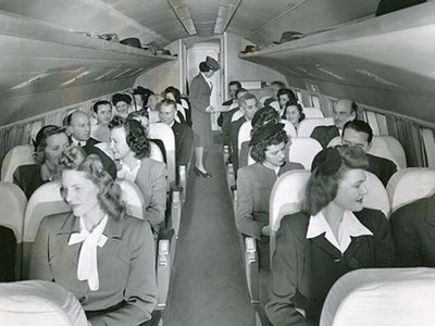 Alcoholic drinks weren't served on domestic U.S. flights until 1949.