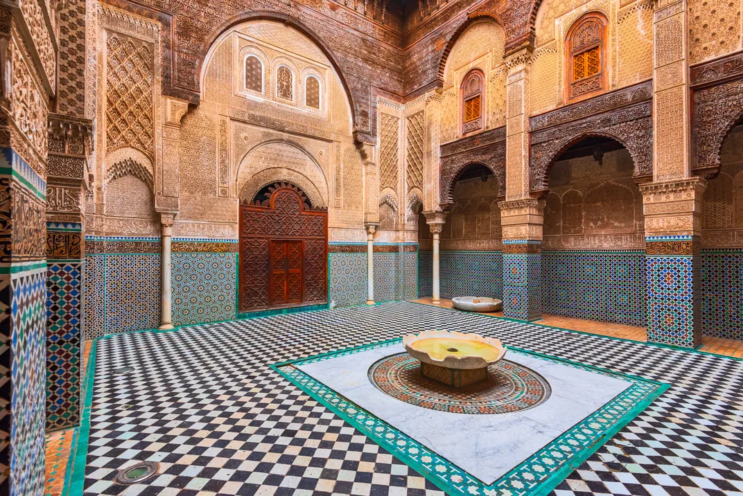 Courtyard at the Al-Attarine Madrassa, Fez