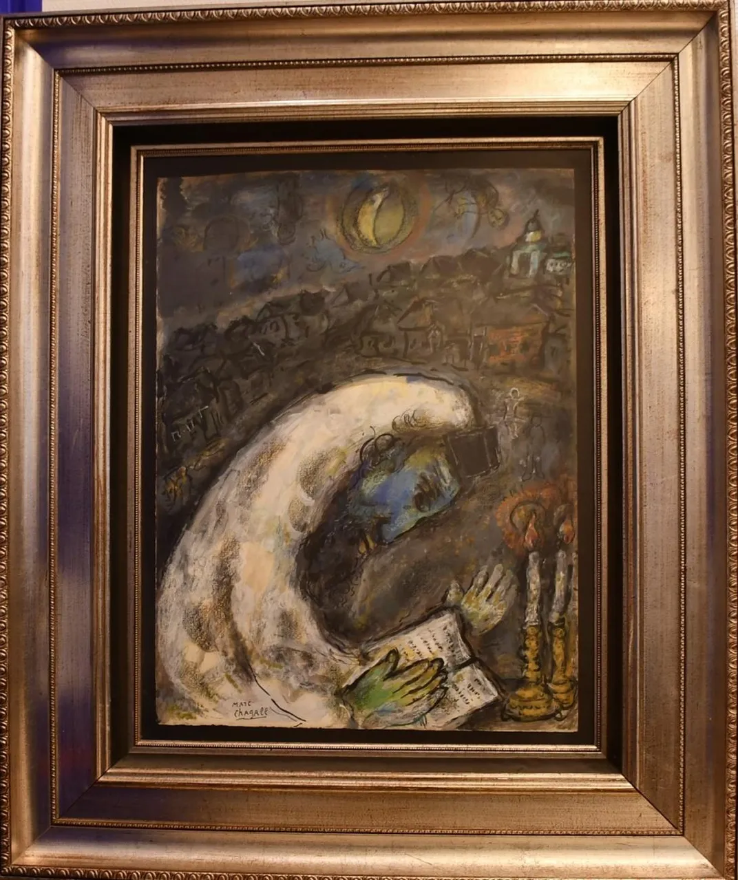 L'homme en priere by Marc Chagall