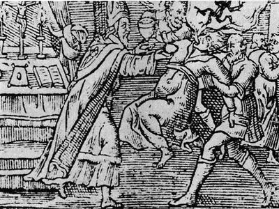 Witch trial, ca. 1598. 