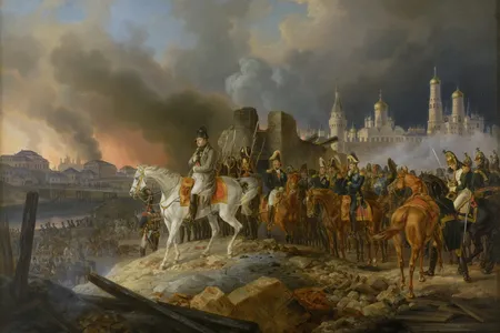 Napoleon in Burning Moscow,&nbsp;Adam Albrecht,&nbsp;1841
