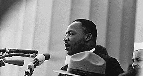 Martin Luther King, Jr. delivering his famous speech