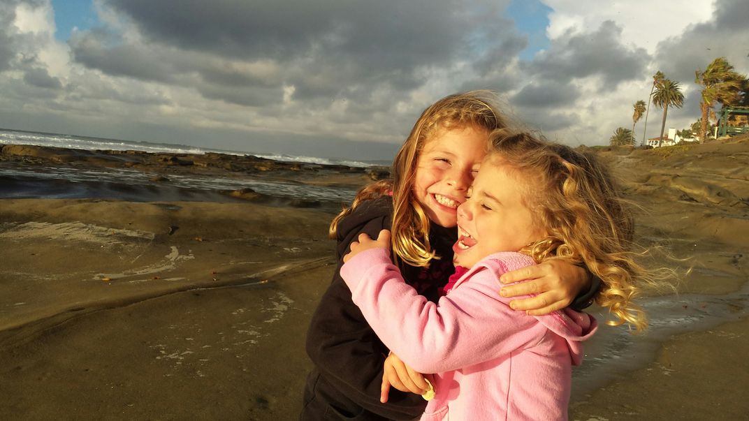 life’s a beach with these two sisters enjoying a La Jolla sunset in