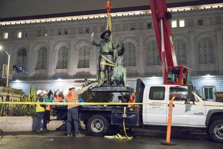The decision to remove the statue came September 12, 2018, when San Francisco’s Board of Appeals voted for it to be carted off to a storage facility. 