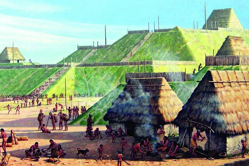 Cahokia Mounds Illustration