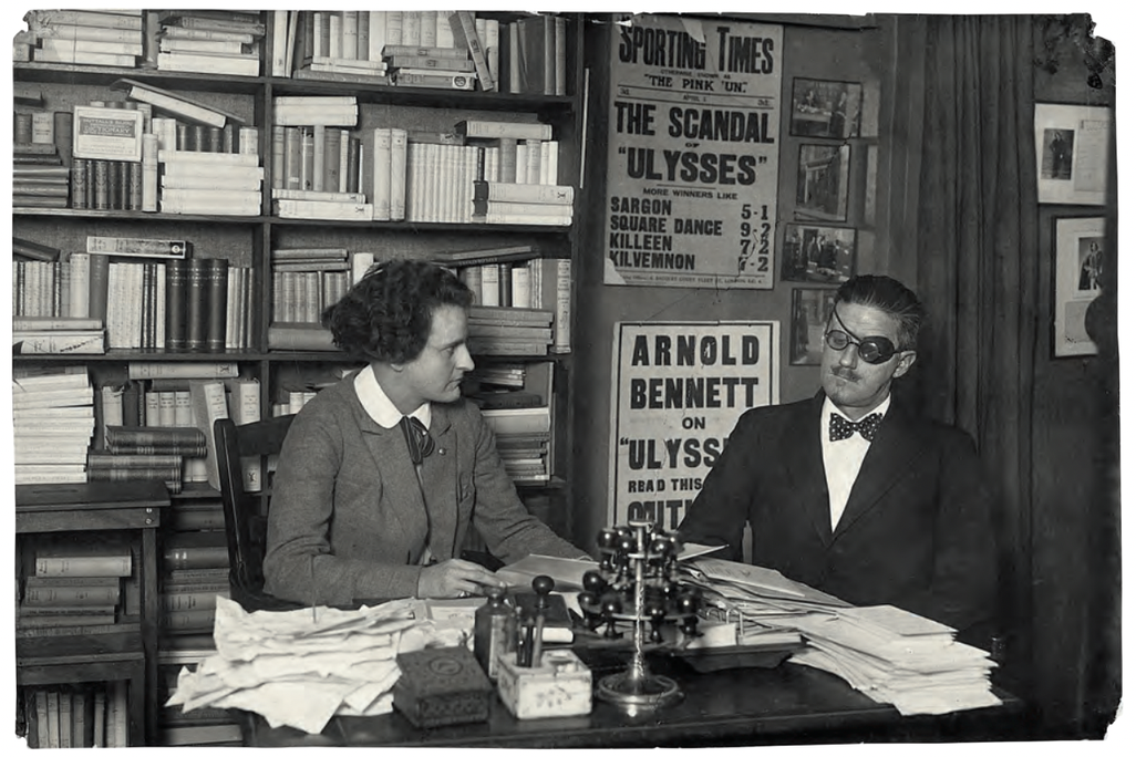 James Joyce and Sylvia Beach at Shakespeare and Company