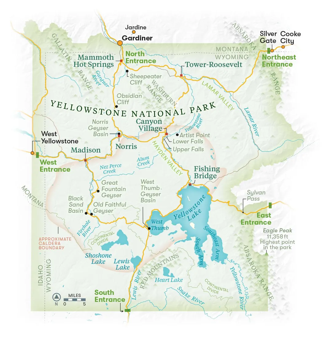 Map of Yellowstone