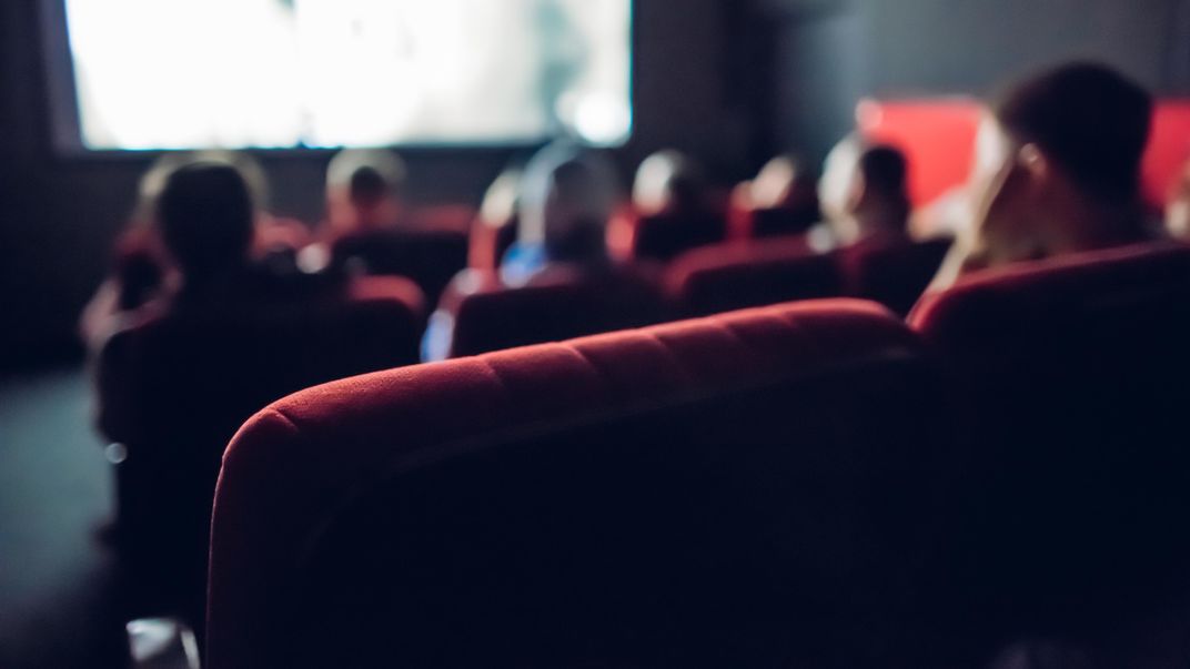 Awaiting a film screening