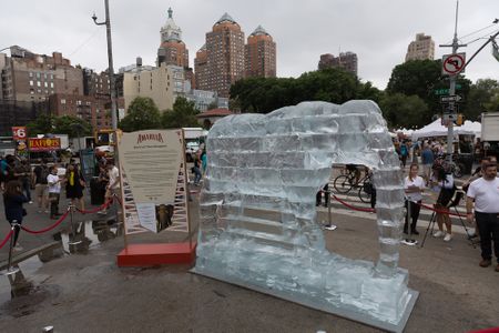 Every 15 minutes another African elephant falls victim to the ivory trade. This melting life-size ice sculpture in NYC helps draw attention to the dire situation. 