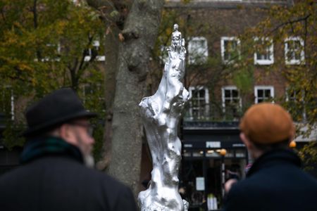 The statue's base is engraved with a quote from Wollstonecraft: “I do not wish women to have power over men, but over themselves.”