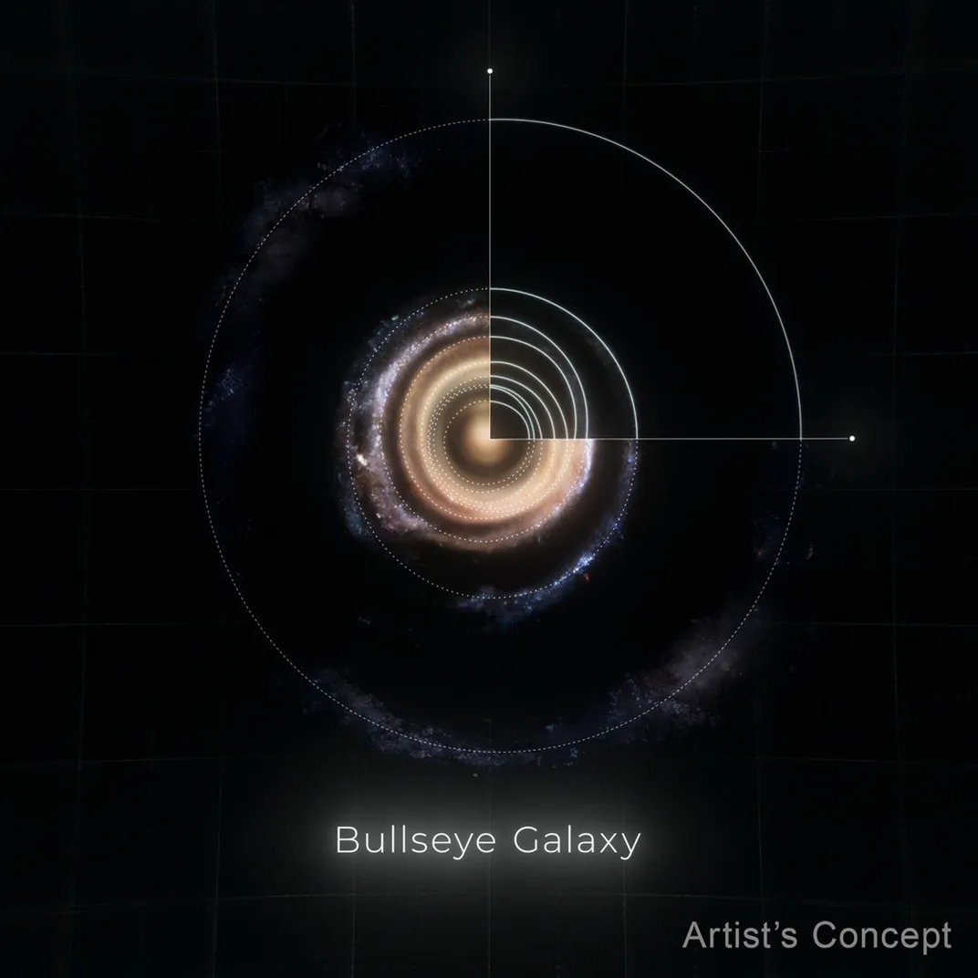 An illustration highlighting showing Bullseye face-on