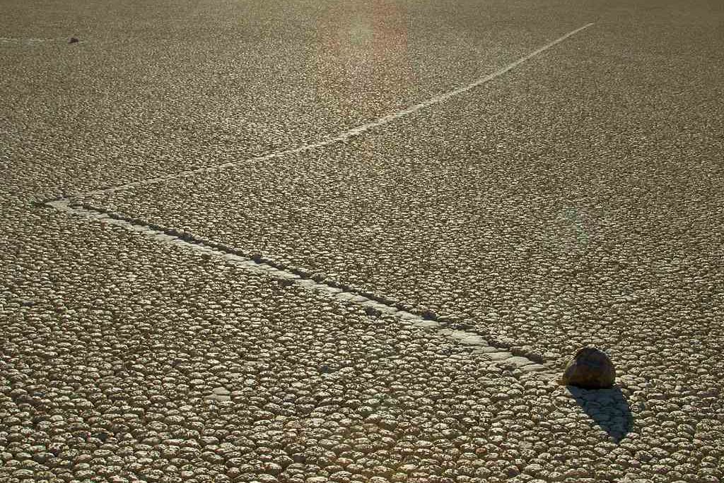 moving stones in Death Valley