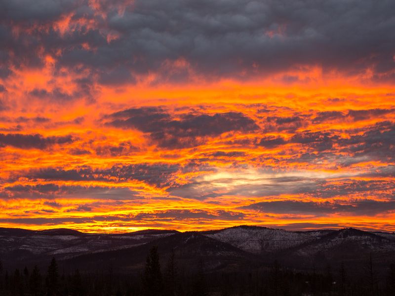 firey sunset over the Montana mountains | Smithsonian Photo Contest ...