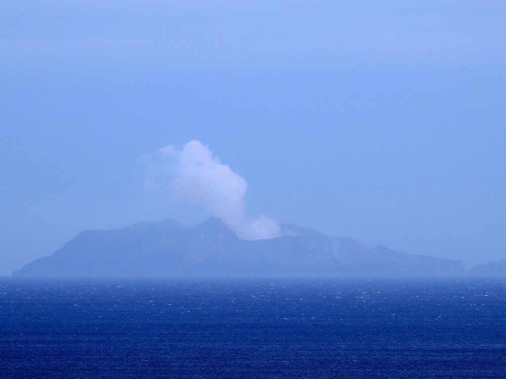 Mt. White erupts in New Zealand's Bay of Plenty on December 11, 2019