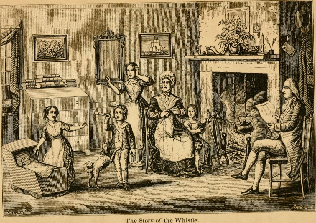 Illustration of a scene from Franklin's childhood in Boston