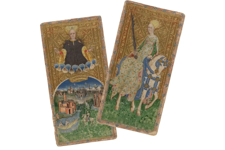 gold foiled tarot cards