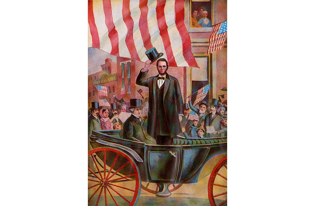 Lincoln and carriage